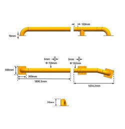Lot de 2 Guides-Roues Poids Lourds – Acier Galvanisé