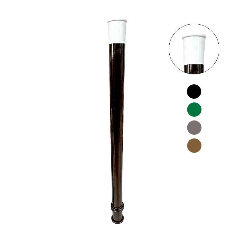 Potelet Flexible PMR Ø80 mm – Tête Plate Blanche – Mémoire de Forme