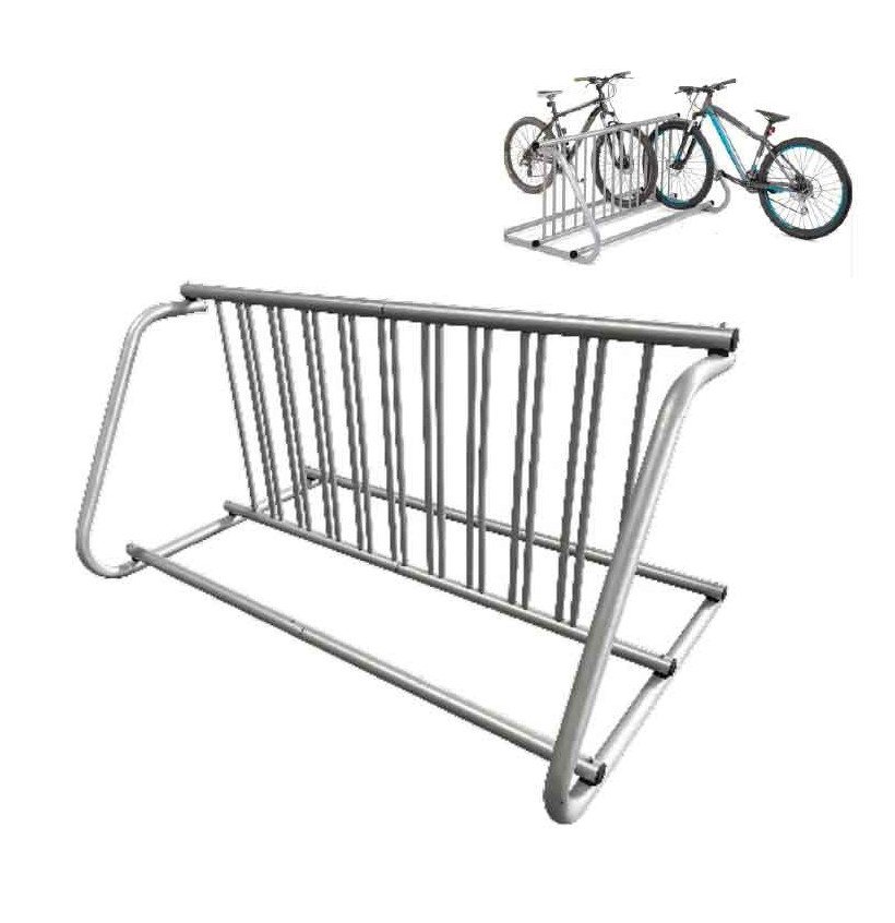 Rack à vélos 9 places | Acier galvanisé – Fixation au sol – IDEQUIP Rack à vélos 9 places | Acier galvanisé – Fixation au sol – IDEQUIP