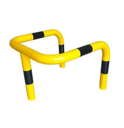 Etrier de protection d'angle noir jaune ø60mm à sceller