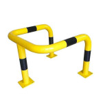 Etrier de protection d'angle noir jaune ø76mm à fixer