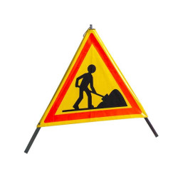 Panneau tripode de chantier pliable "Travaux" AK5