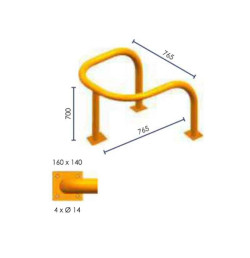 Étrier de protection 3 pieds galvanisé Ø76 mm  | IDEQUIP