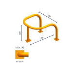 Étrier de protection 3 pieds galvanisé Ø76 mm  | IDEQUIP