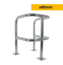 Etrier de protection double galvanisé ø60mm à fixer