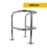 Etrier de protection double galvanisé ø60mm à fixer