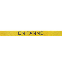 Enrouleur mural à sangle jaune “EN PANNE”