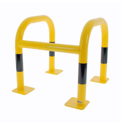 Etrier de protection de colonne noir jaune ø60mm à fixer
