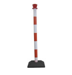 Poteau de balisage monobloc PVC avec base – Bandes réfléchissantes