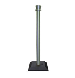 Poteau de balisage monobloc PVC avec base – Bandes réfléchissantes