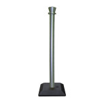 Poteau de balisage monobloc PVC avec base – Bandes réfléchissantes