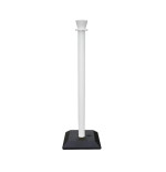 Poteau de balisage monobloc PVC avec base – Bandes réfléchissantes