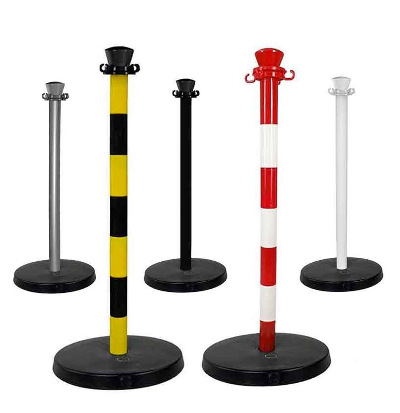 Poteau de balisage PVC base lourde Poteau de balisage PVC base lourde