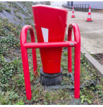 Kit modulaire de protection borne incendie peint rouge | IDEQUIP