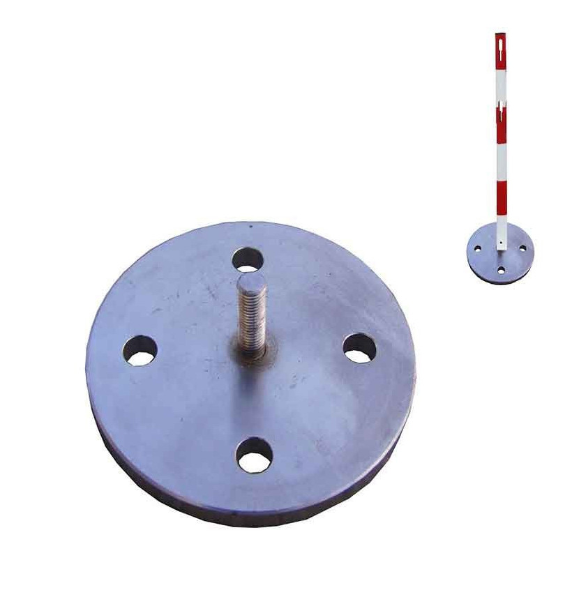 Base de fixation Ø 120 mm pour poteaux BSF100 & BSF150 – IDEQUIP Base de fixation Ø 120 mm pour poteaux BSF100 & BSF150 – IDEQUIP