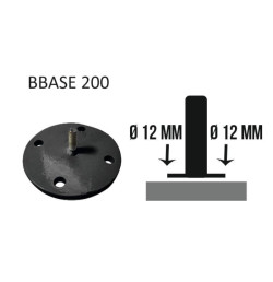 Base de fixation Ø 120 mm pour poteaux BSF100 & BSF150 – IDEQUIP
