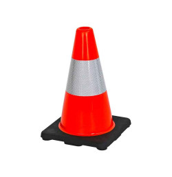 Cône de chantier PVC base lestée classe 2 – IDEQUIP