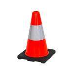 Cône de chantier PVC base lestée classe 2 – IDEQUIP
