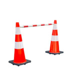 Barrière extensible pour cône de chantier – 120 à 215 cm – IDEQUIP