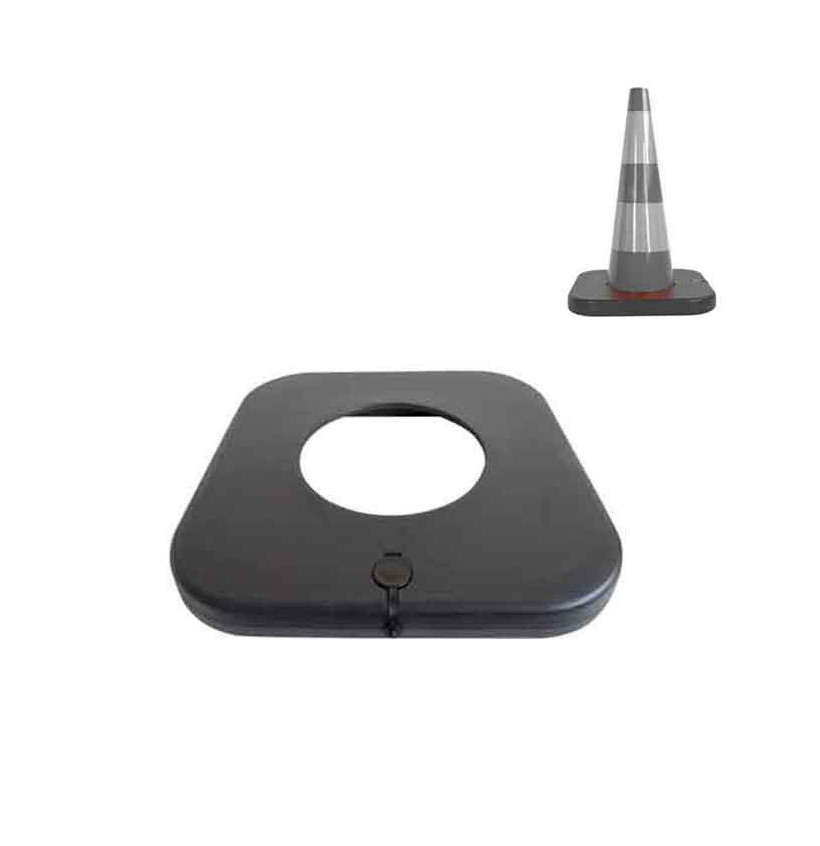 Base lestée ou à lester pour cône de chantier – Jusqu’à 23 kg – IDEQUIP Base lestée ou à lester pour cône de chantier – Jusqu’à 23 kg – IDEQUIP