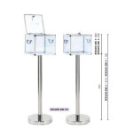 Urne électorale en plexiglas sur pied – Capacité 600 ou 1200 bulletins