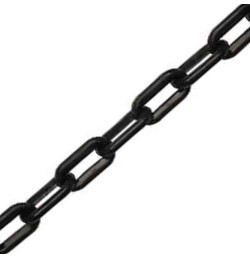 Chaîne de signalisation polypropylène noire – Ø 8 mm – 25 m