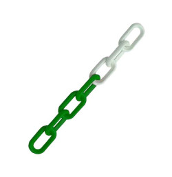 Chaîne de signalisation polypropylène blanc & vert – Ø 8 mm – 25 m