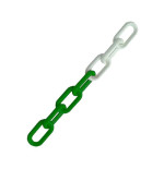 Chaîne de signalisation polypropylène blanc & vert – Ø 8 mm – 25 m