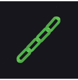 Chaine plastique fluorescente