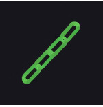 Chaine plastique fluorescente