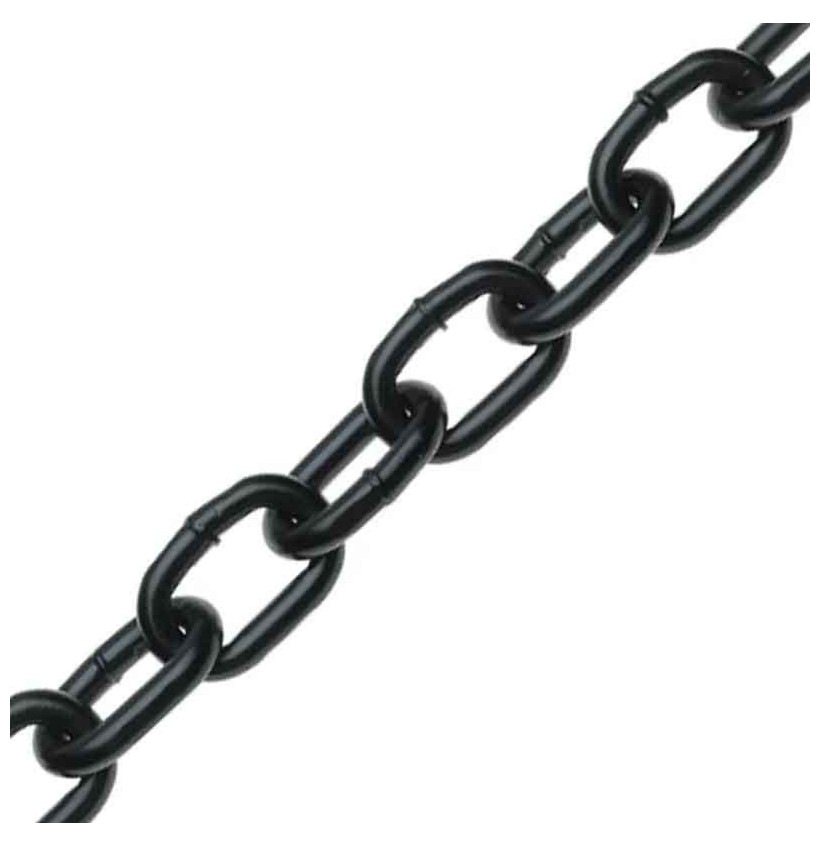 Chaîne de signalisation acier noire – Ø 6 mm maillons longs – 15 m Chaîne de signalisation acier noire – Ø 6 mm maillons longs – 15 m