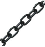 Chaîne de signalisation acier noire – Ø 6 mm maillons longs – 15 m