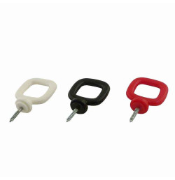 Crochet fermé plastique à visser – Lot de 4 crochets de fixation