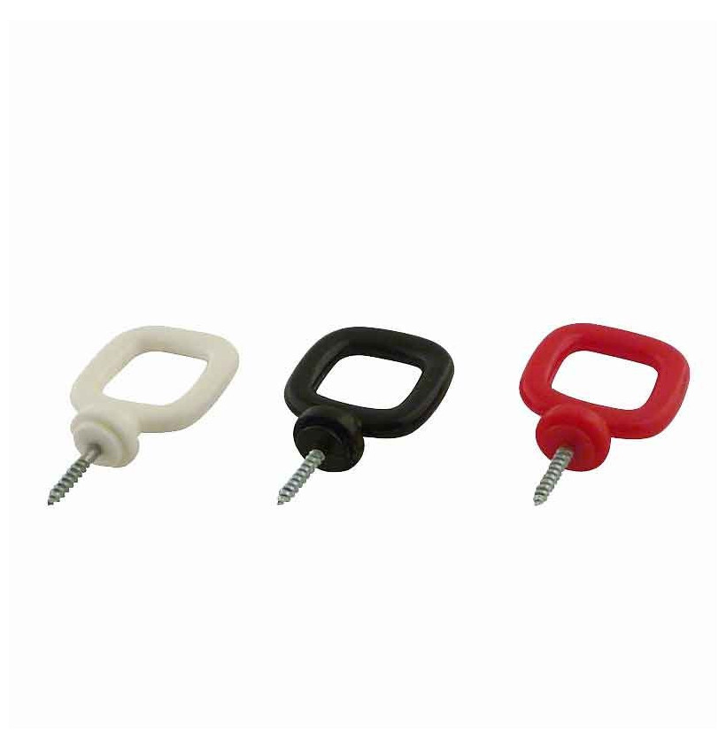 Crochet fermé plastique à visser – Lot de 4 crochets de fixation Crochet fermé plastique à visser – Lot de 4 crochets de fixation