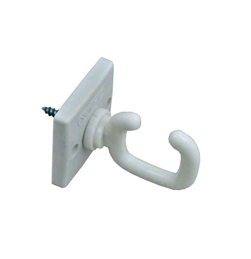Crochet ouvert avec platine plastique à visser – Vendu à l’unité Crochet ouvert avec platine plastique à visser – Vendu à l’unité