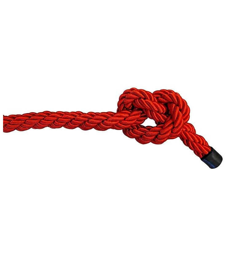 Corde tressée 10 m pour poteaux à corde filante – Rouge, écru, noir Corde tressée 10 m pour poteaux à corde filante – Rouge, écru, noir