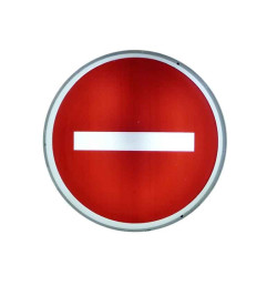 Panneau lumineux sens interdit Ø300 mm – Fixation murale 220V CE
