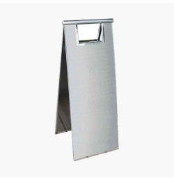 Balise sol pliante inox neutre personnalisable – robuste et pliable