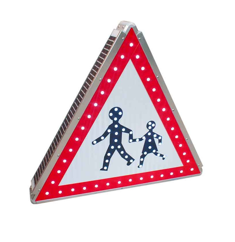 Panneau solaire A13a traversée enfants – LED clignotantes autonomes Panneau solaire A13a traversée enfants – LED clignotantes autonomes