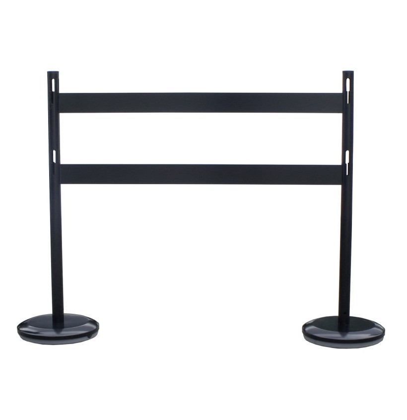 Poteaux de chantier avec 2 barrières rigides – plusieurs coloris Poteaux de chantier avec 2 barrières rigides – plusieurs coloris