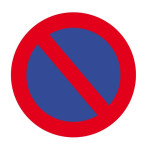 Pictogramme adhésif sol “Stationnement interdit” Ø 500 mm