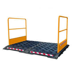 Passerelle de chantier avec garde-corps – 1 tonne, plusieurs largeurs