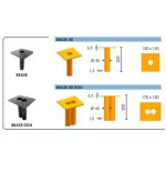 Fourreau de fixation à sceller pour barrière de quai Ø40 ou Ø60 mm