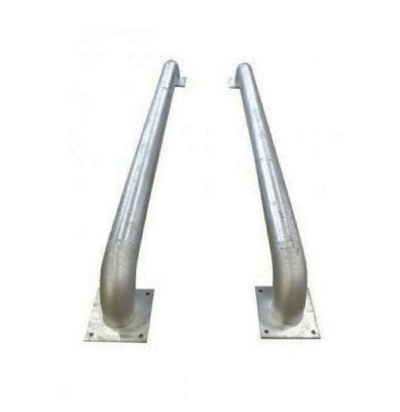 Guides-roues mise à quai poids lourds Lot de 2 acier galvanisé Guides-roues mise à quai poids lourds Lot de 2 acier galvanisé