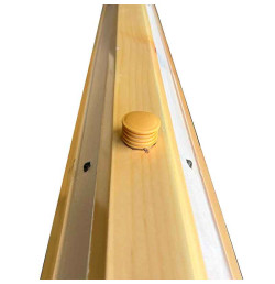 Butée de parking PARKWOOD VISO en bois Pin résistant avec bandes blanches