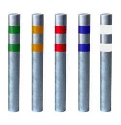 Borne anti-bélier avec bandes réfléchissantes à sceller