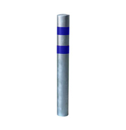 Borne anti-bélier avec bandes réfléchissantes bleu