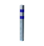 Borne anti-bélier avec bandes réfléchissantes bleu
