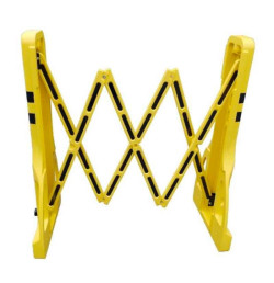 Barrière extensible EXTENSO VISO de chantier en polypropylène – 2,4 m  | IDEQUIP