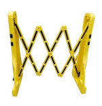 Barrière extensible EXTENSO VISO de chantier en polypropylène – 2,4 m  | IDEQUIP